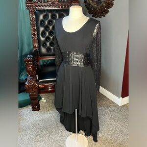 Royal Bones black hi-lo dress